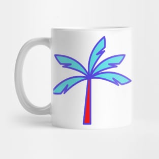 sky blue palm tree design Mug